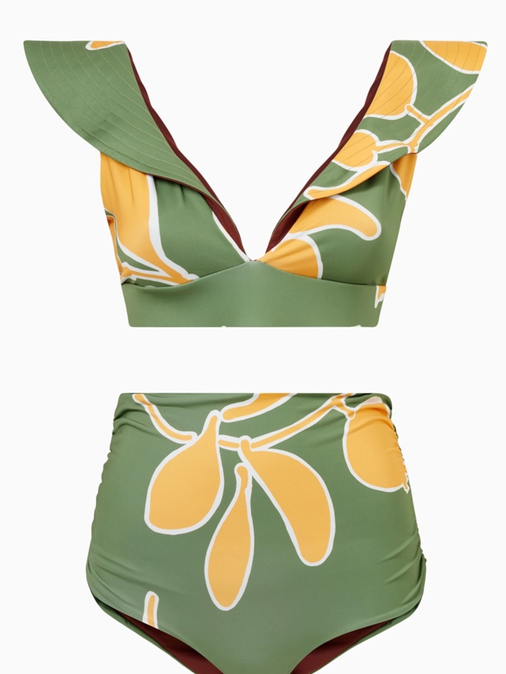 Juan De Dios Reversible Ruffle Swim Top